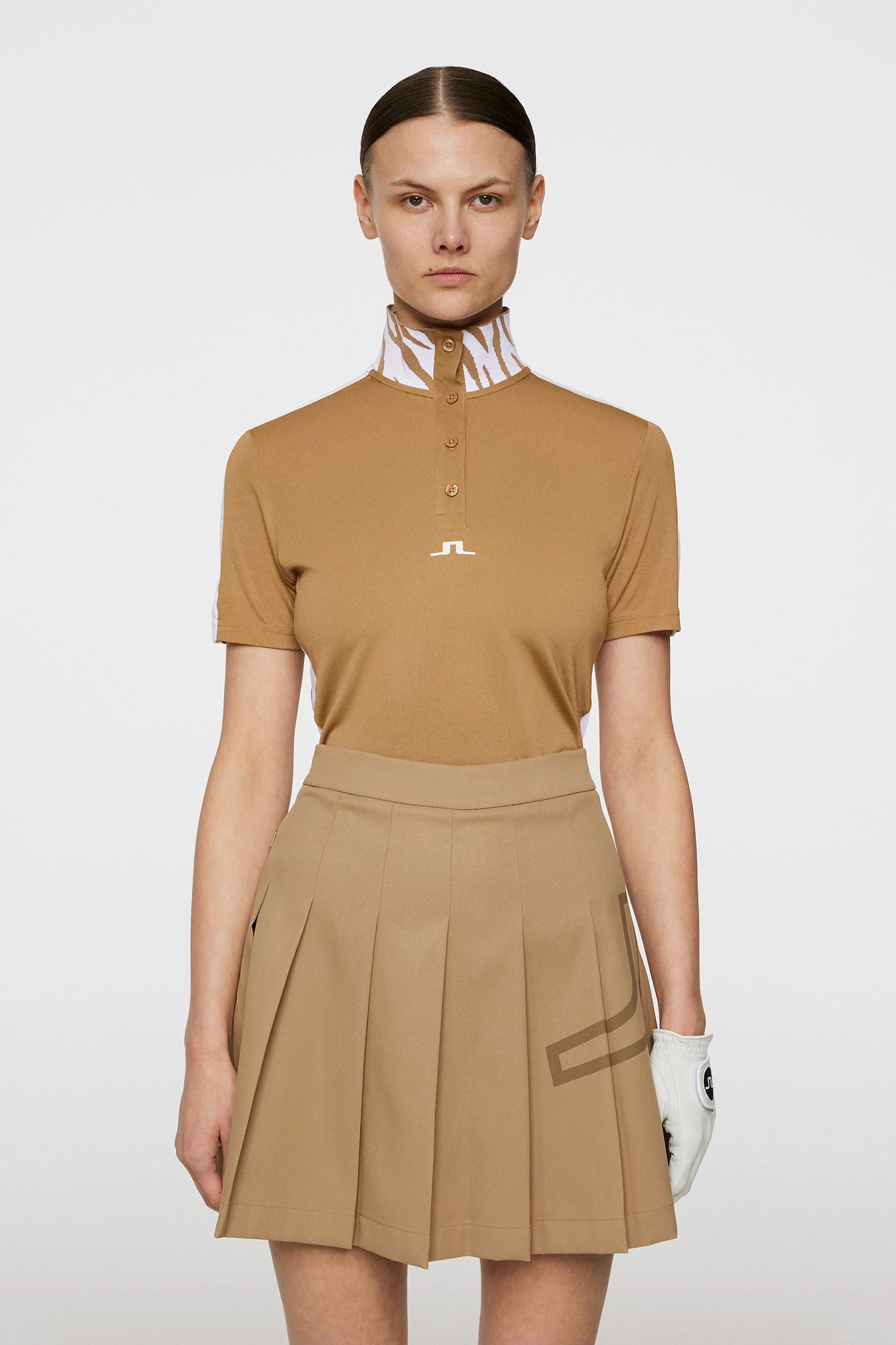 J.Lindeberg Women's PIP Polo - TIGERS EYE J.Lindeberg Men's Apparel