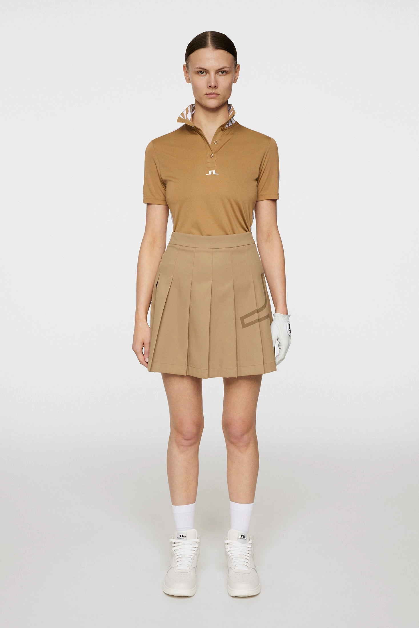 J.Lindeberg Women's PIP Polo - TIGERS EYE J.Lindeberg Men's Apparel