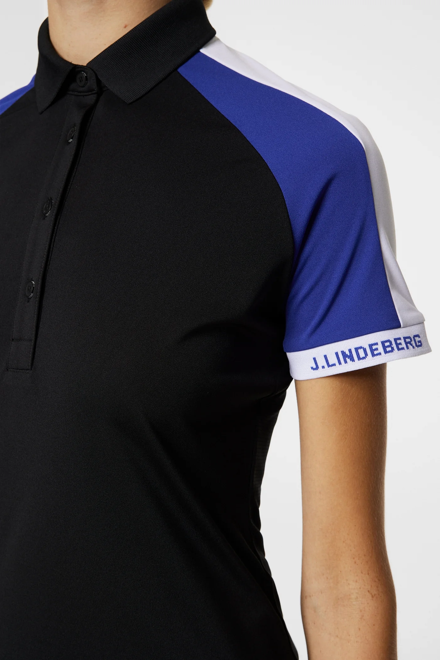 J.Lindeberg Women's PRIYA Polo - BLACK J.Lindeberg Men's Apparel
