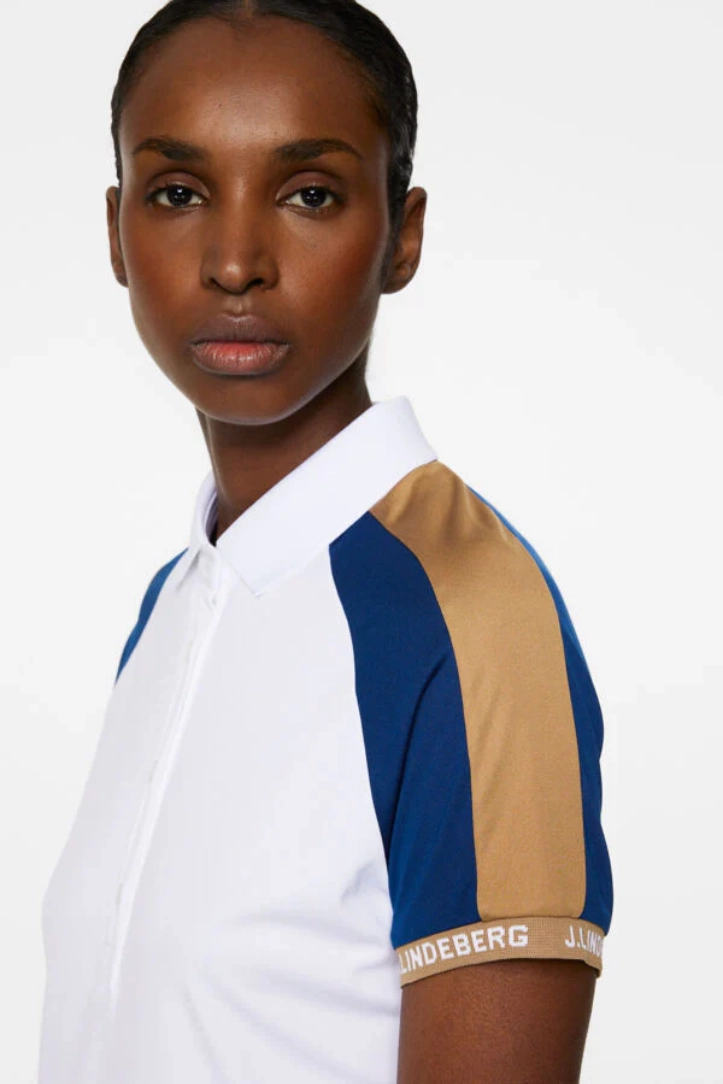 J.Lindeberg Women's PRIYA Polo - WHITE J.Lindeberg Men's Apparel
