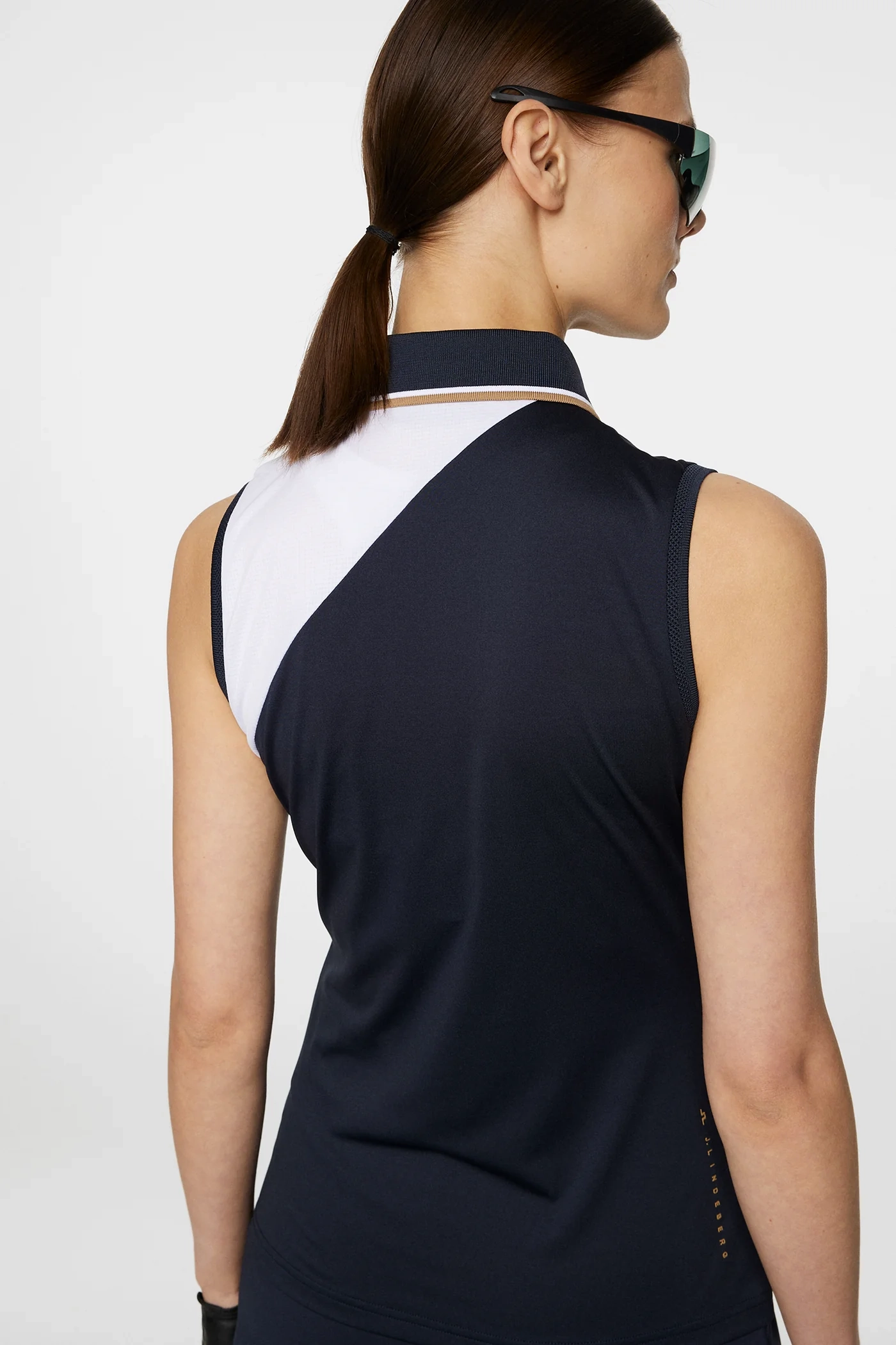 J.Lindeberg Women's SWING Sleeveless Polo - JL NAVY J.Lindeberg Men's Apparel