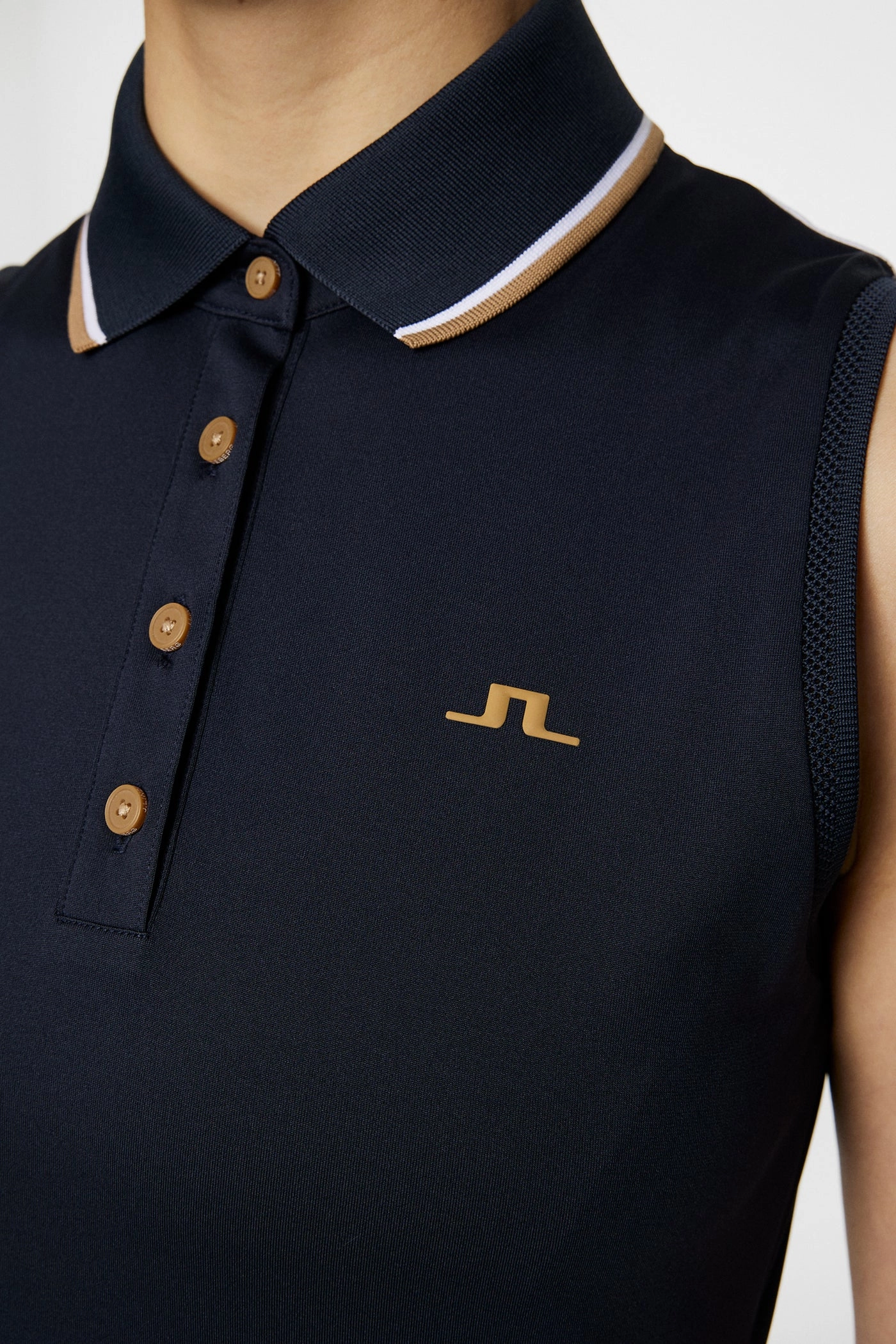 J.Lindeberg Women's SWING Sleeveless Polo - JL NAVY J.Lindeberg Men's Apparel