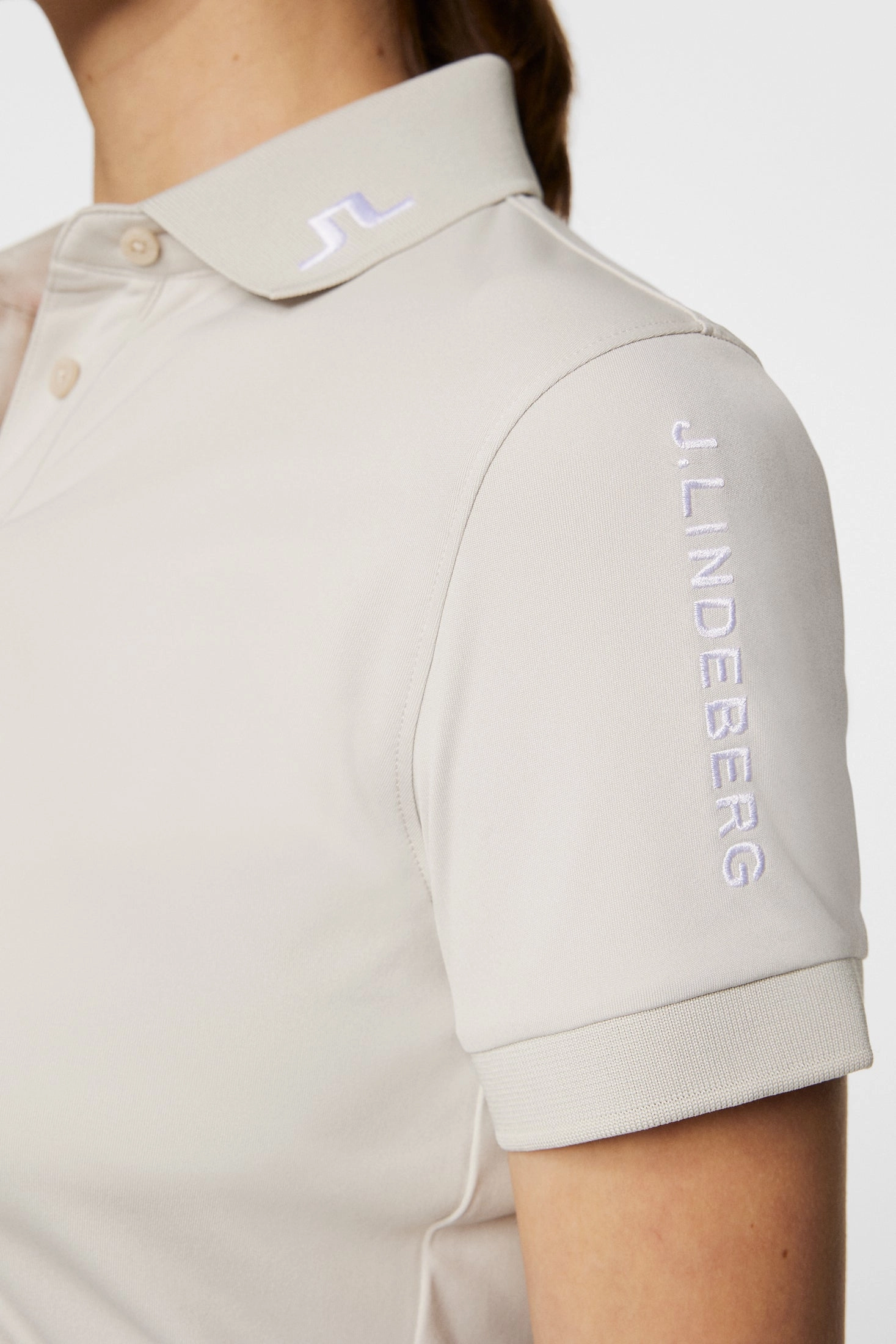 J.Lindeberg Women's TOUR TECH Polo - MOONBEAM J.Lindeberg Men's Apparel