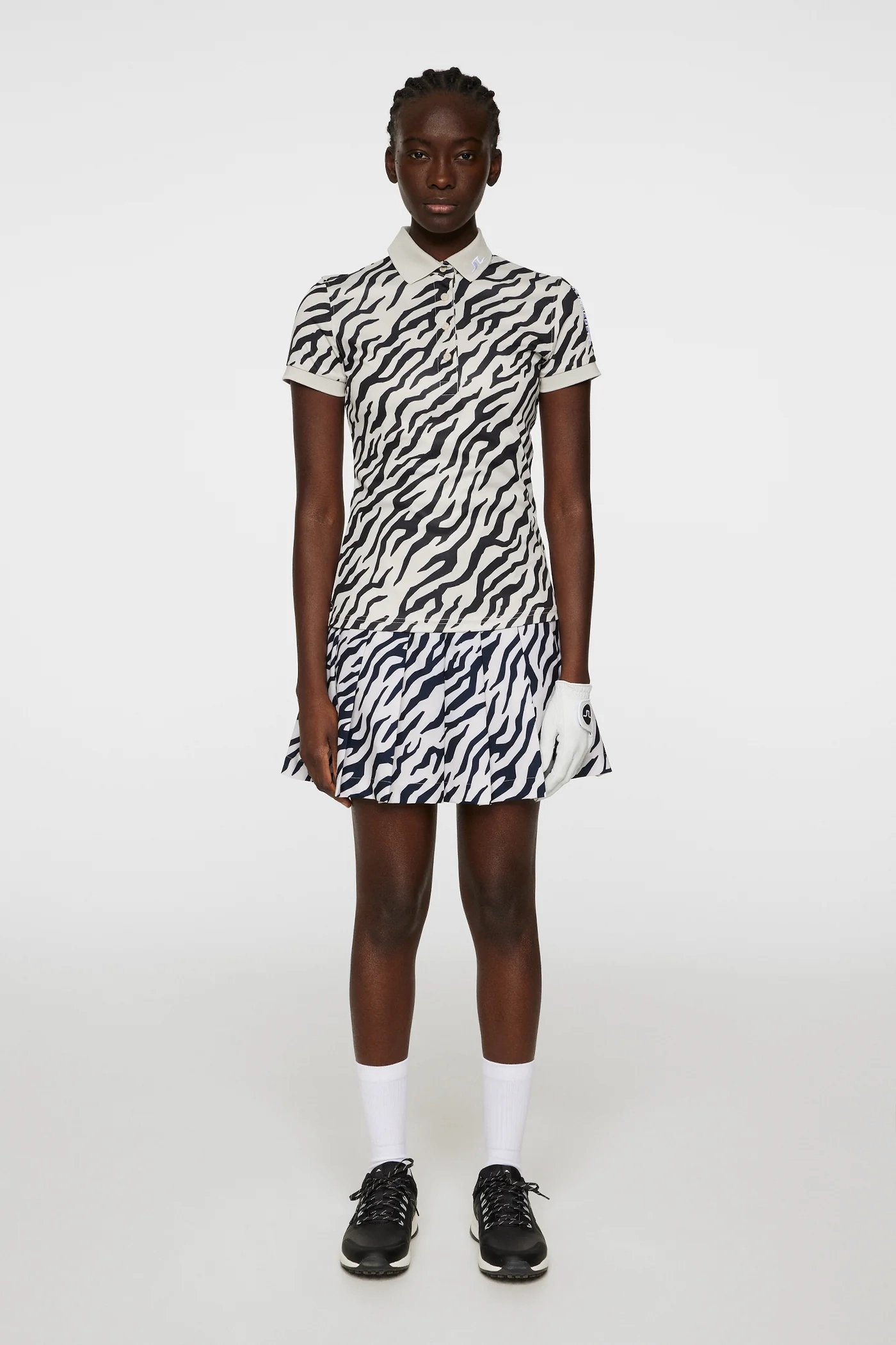 J.Lindeberg Women's TOUR TECH PRINT Polo - TOUR TIGER MOONBEAM J.Lindeberg Men's Apparel