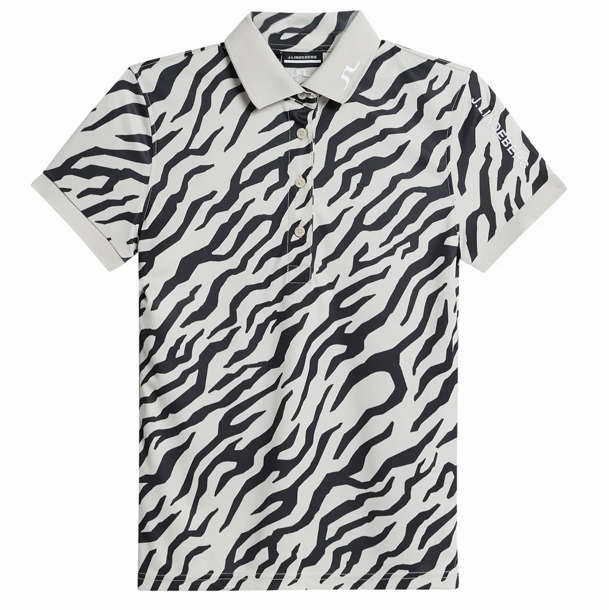 J.Lindeberg Women's TOUR TECH PRINT Polo - TOUR TIGER MOONBEAM J.Lindeberg Men's Apparel