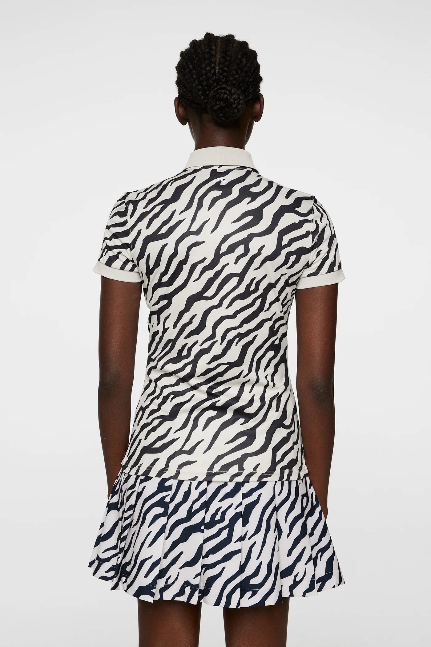 J.Lindeberg Women's TOUR TECH PRINT Polo - TOUR TIGER MOONBEAM J.Lindeberg Men's Apparel