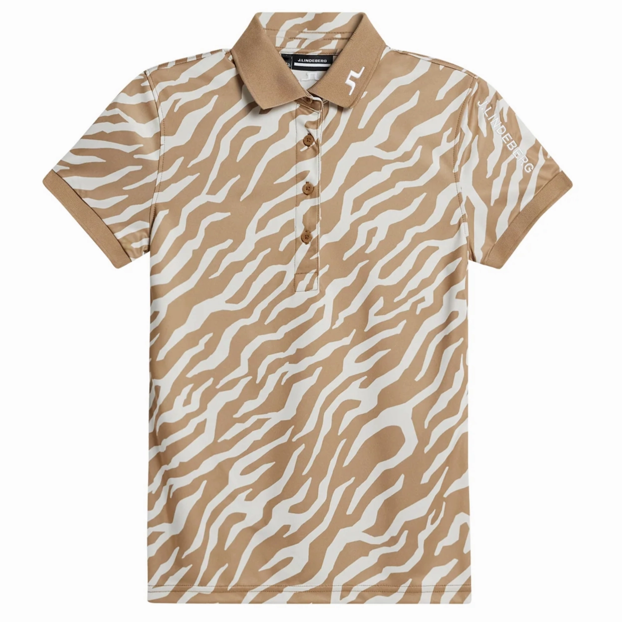 J.Lindeberg Women's TOUR TECH PRINT Polo - TOUR TIGERS EYE J.Lindeberg Men's Apparel