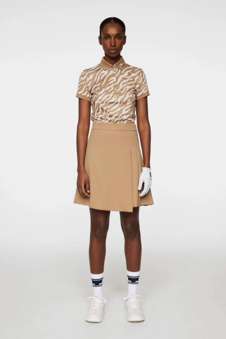 J.Lindeberg Women's TOUR TECH PRINT Polo - TOUR TIGERS EYE J.Lindeberg Men's Apparel