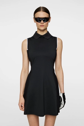 J.Lindeberg Women's VIDA Dress - BLACK J.Lindeberg men's golf clothing