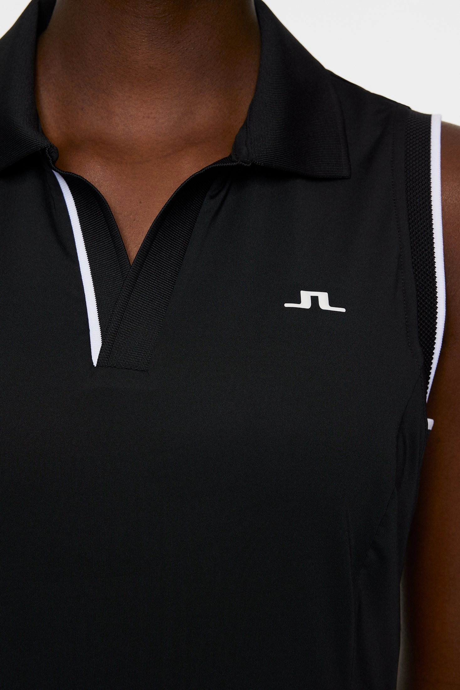 J.Lindeberg Women's VIOLA Sleeveless Polo - BLACK J.Lindeberg Men's Apparel