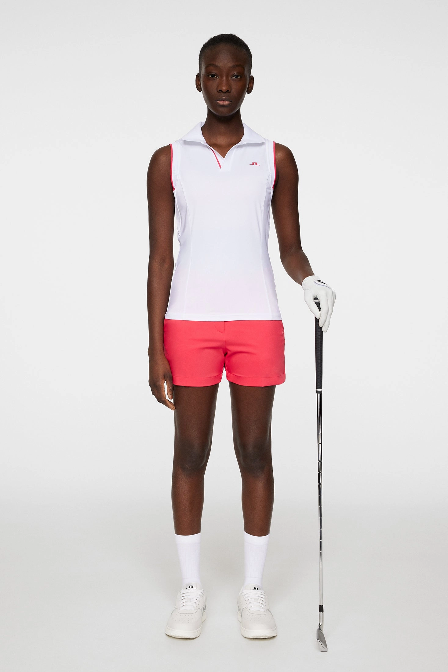 J.Lindeberg Women's VIOLA Sleeveless Polo - WHITE J.Lindeberg Men's Apparel