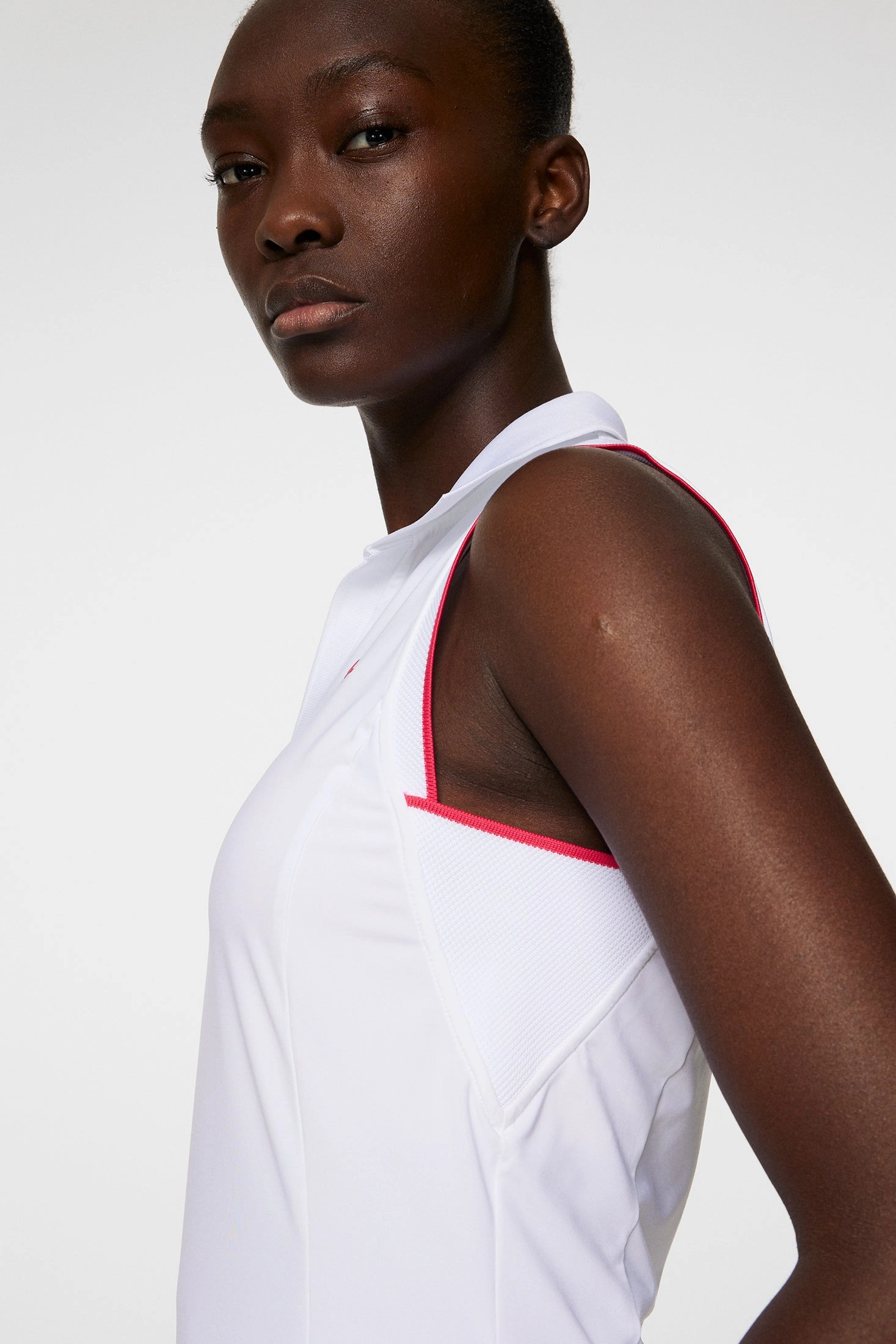 J.Lindeberg Women's VIOLA Sleeveless Polo - WHITE J.Lindeberg Men's Apparel