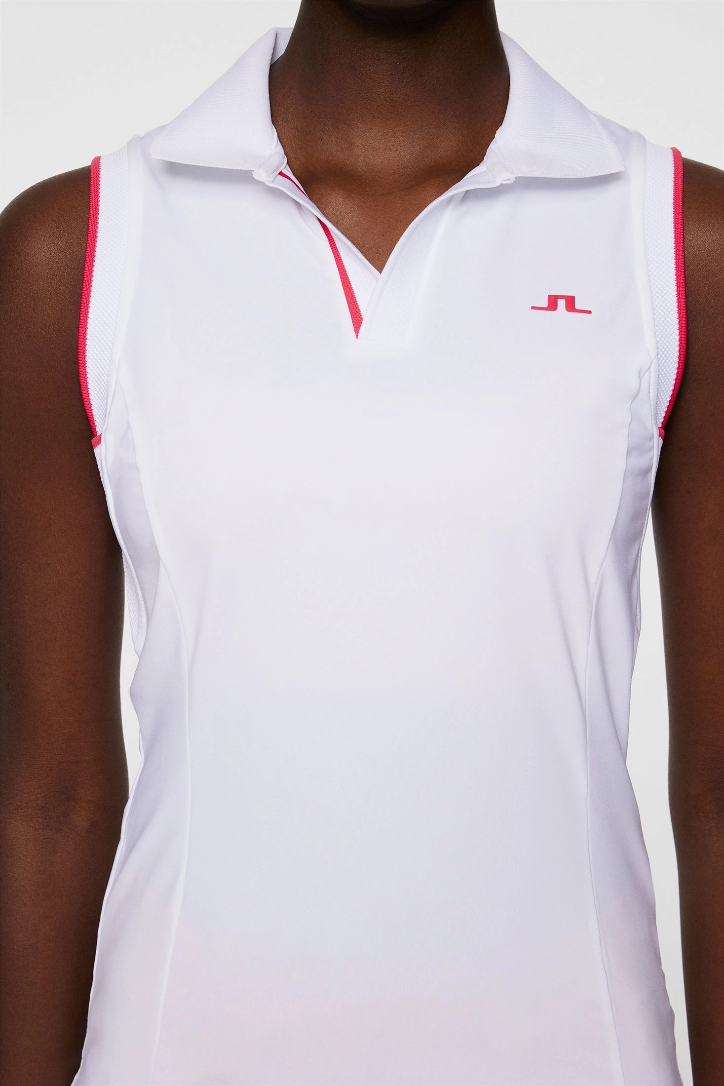 J.Lindeberg Women's VIOLA Sleeveless Polo - WHITE J.Lindeberg Men's Apparel