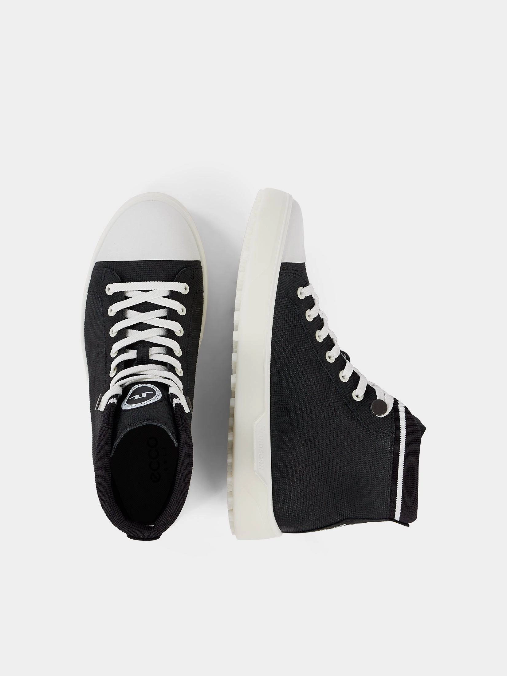 J.Lindeberg x Ecco Mens Tray High Top Golf Shoes - BLACK J.Lindeberg Men's Apparel