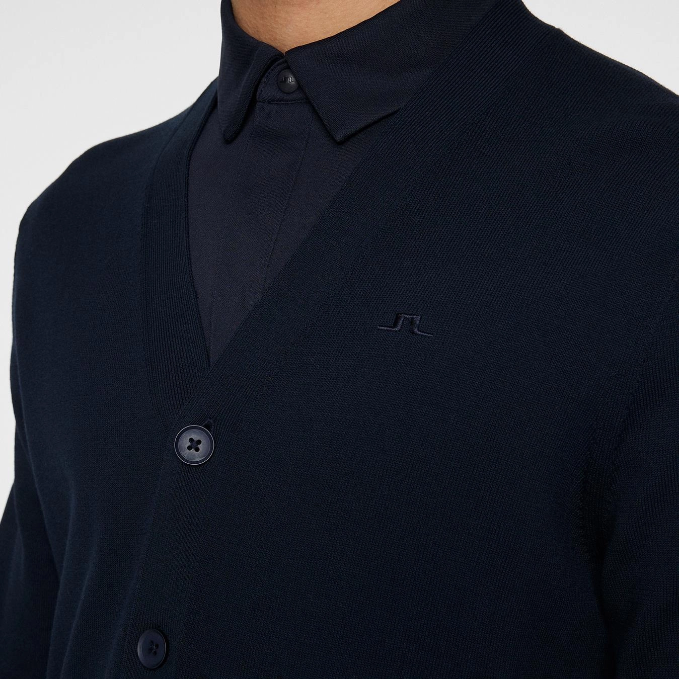 Jarred Knitted Cardigan JL Navy J.Lindeberg Golfwear for Men