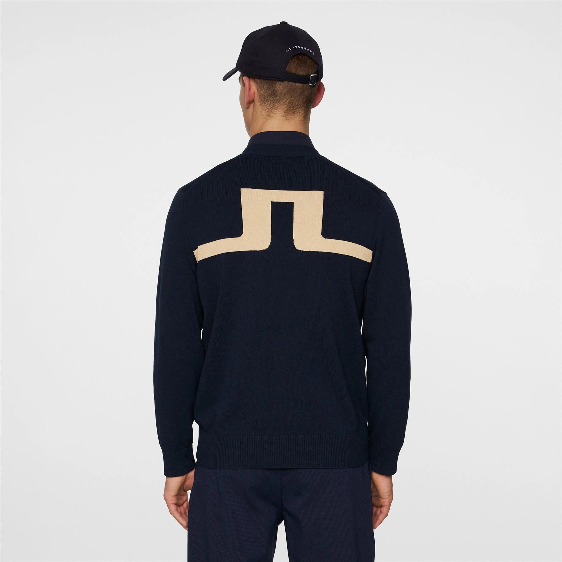 Jarred Knitted Cardigan JL Navy Premium J.Lindeberg menswear