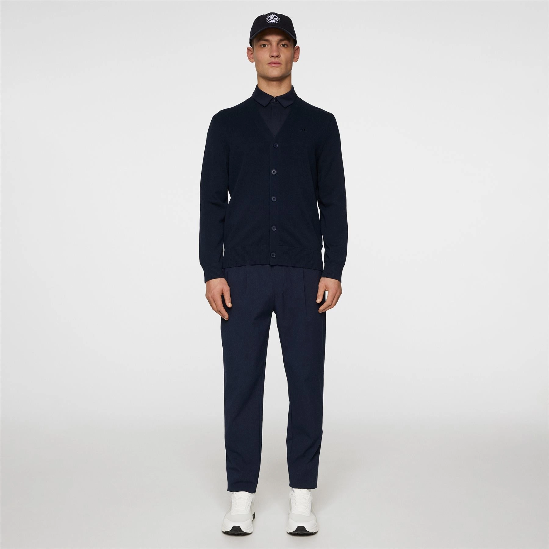 Jarred Knitted Cardigan JL Navy J.Lindeberg Golfwear for Men