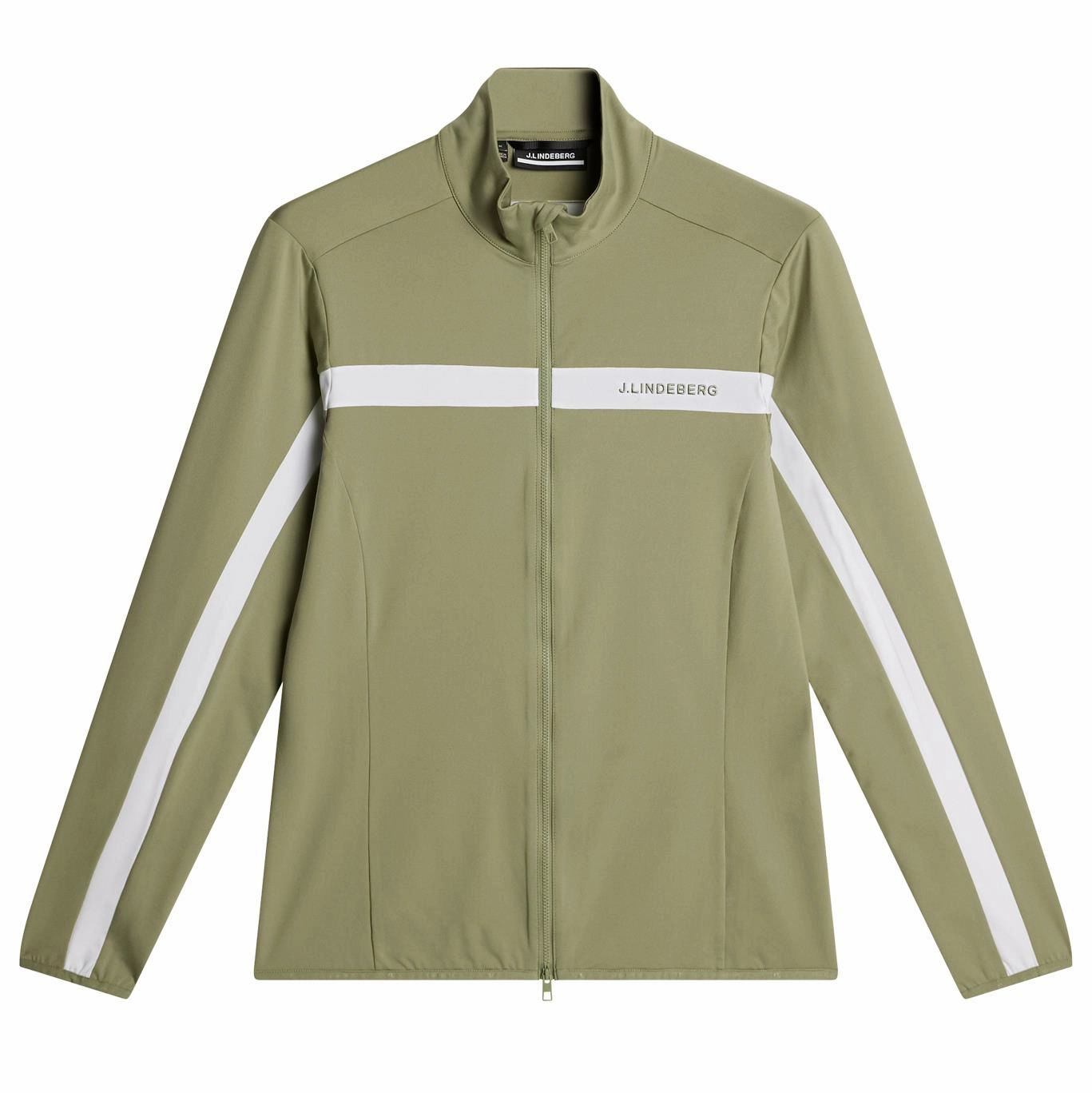 Jarvis Full Zip Mid Layer Oil Green J.Lindeberg Golfwear for Men