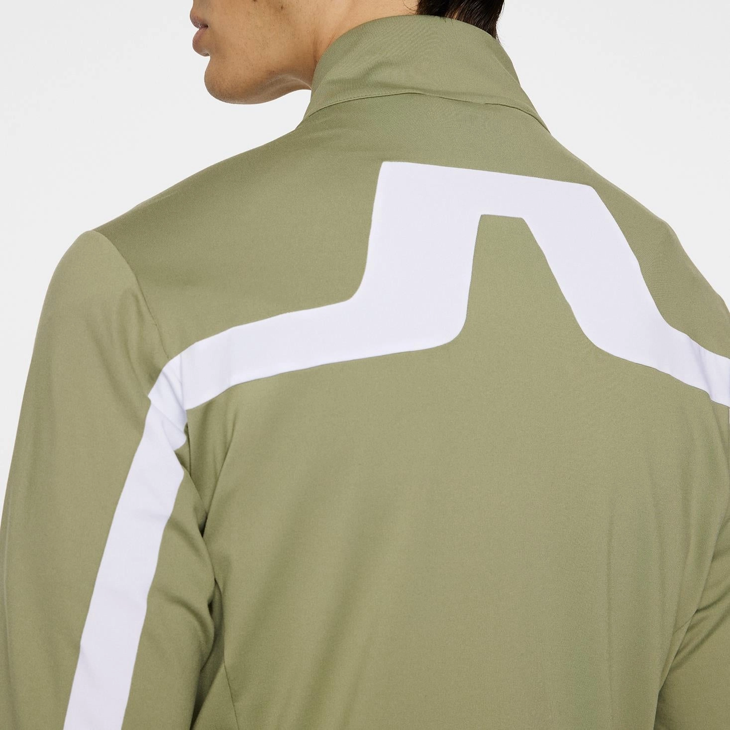 Jarvis Full Zip Mid Layer Oil Green J.Lindeberg Golfwear for Men