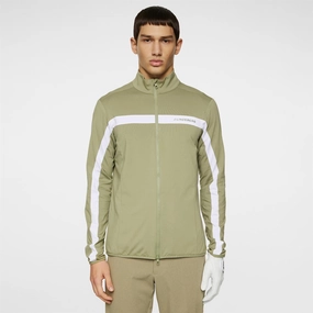 Jarvis Full Zip Mid Layer Oil Green Premium J.Lindeberg menswear