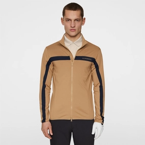 Jarvis Full Zip Mid Layer Tigers Eye Premium J.Lindeberg menswear