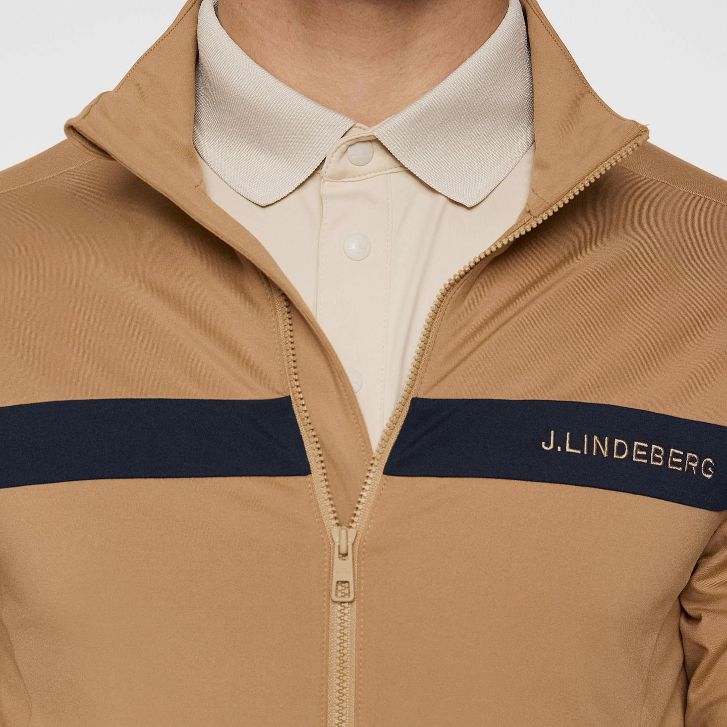 Jarvis Full Zip Mid Layer Tigers Eye J.Lindeberg Golfwear for Men