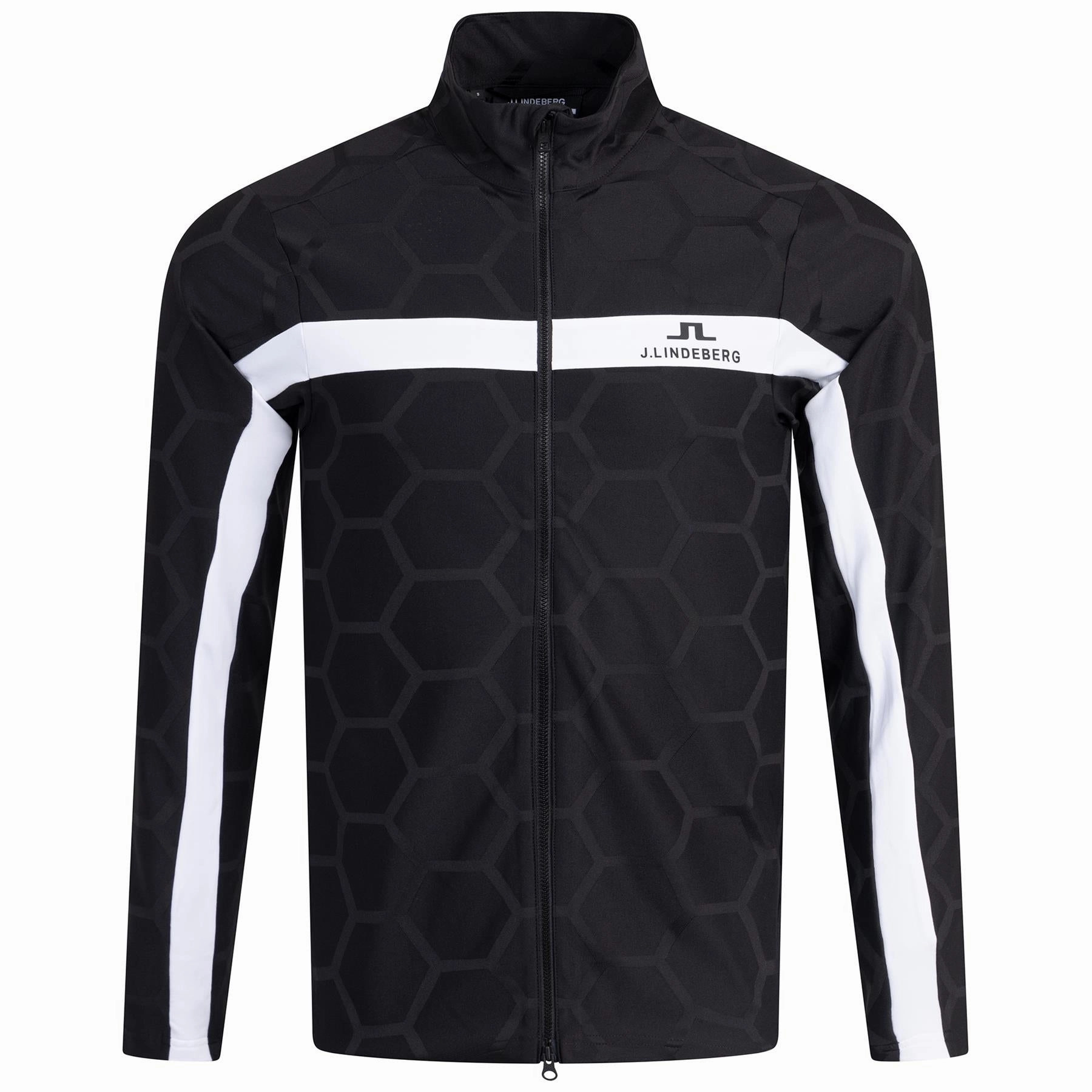 Jarvis Jacquard Tour Mid Layer Causeway Black Premium J.Lindeberg menswear