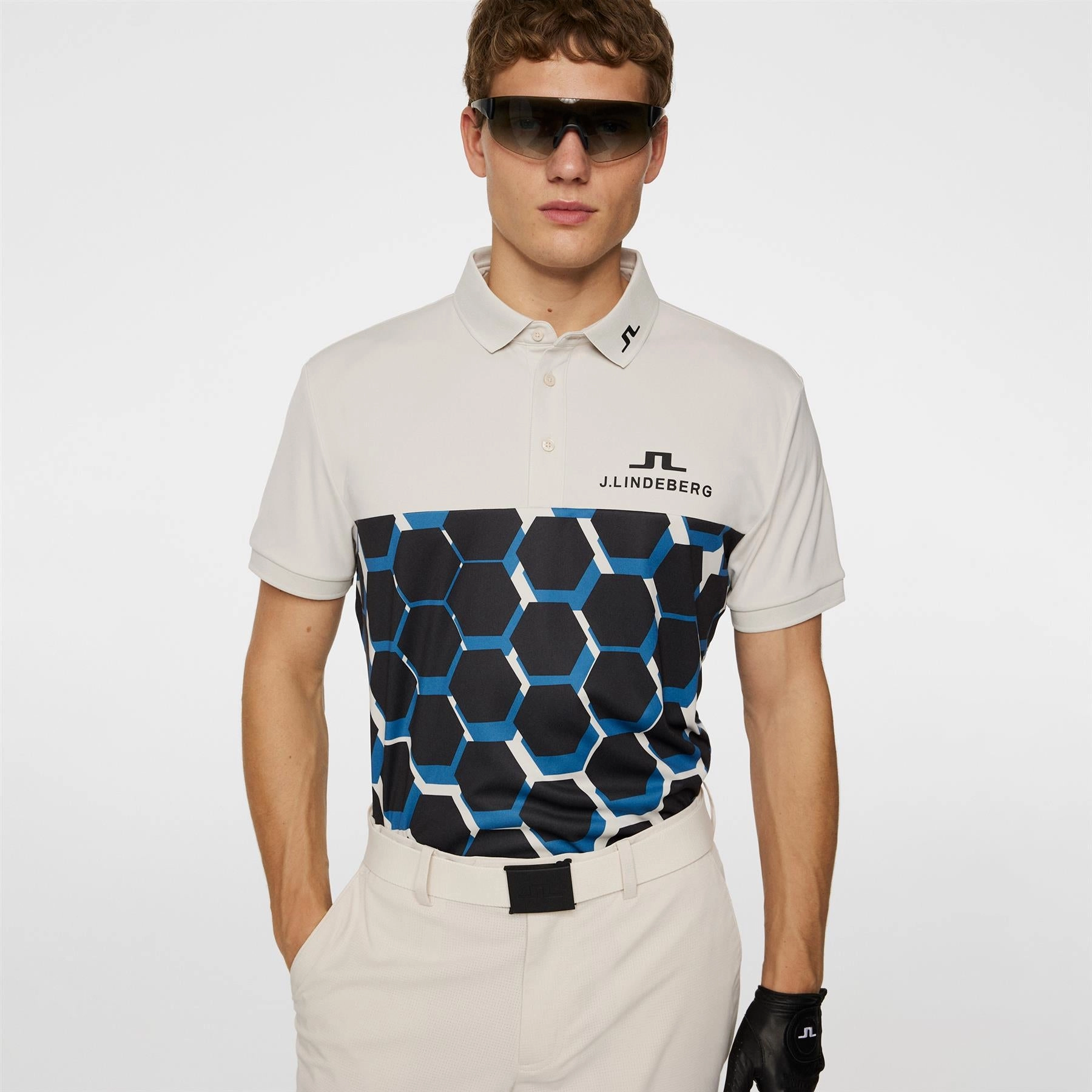 Jeffrey Tour Polo Causeway Blue J.Lindeberg Golfwear for Men