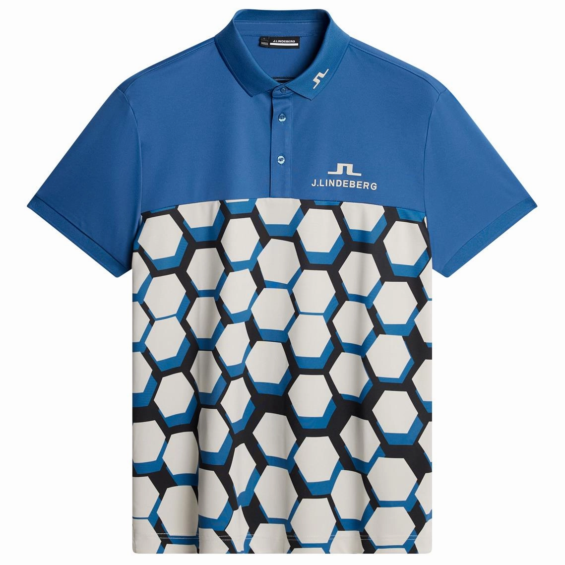 Jeffrey Tour Polo Causeway Moonbeam Black J.Lindeberg Golfwear for Men