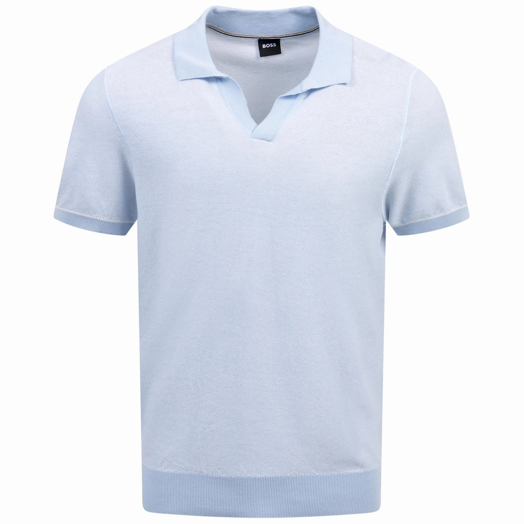 Jianluca Cotton Polo Light Blue Boss men's fashion and office attire