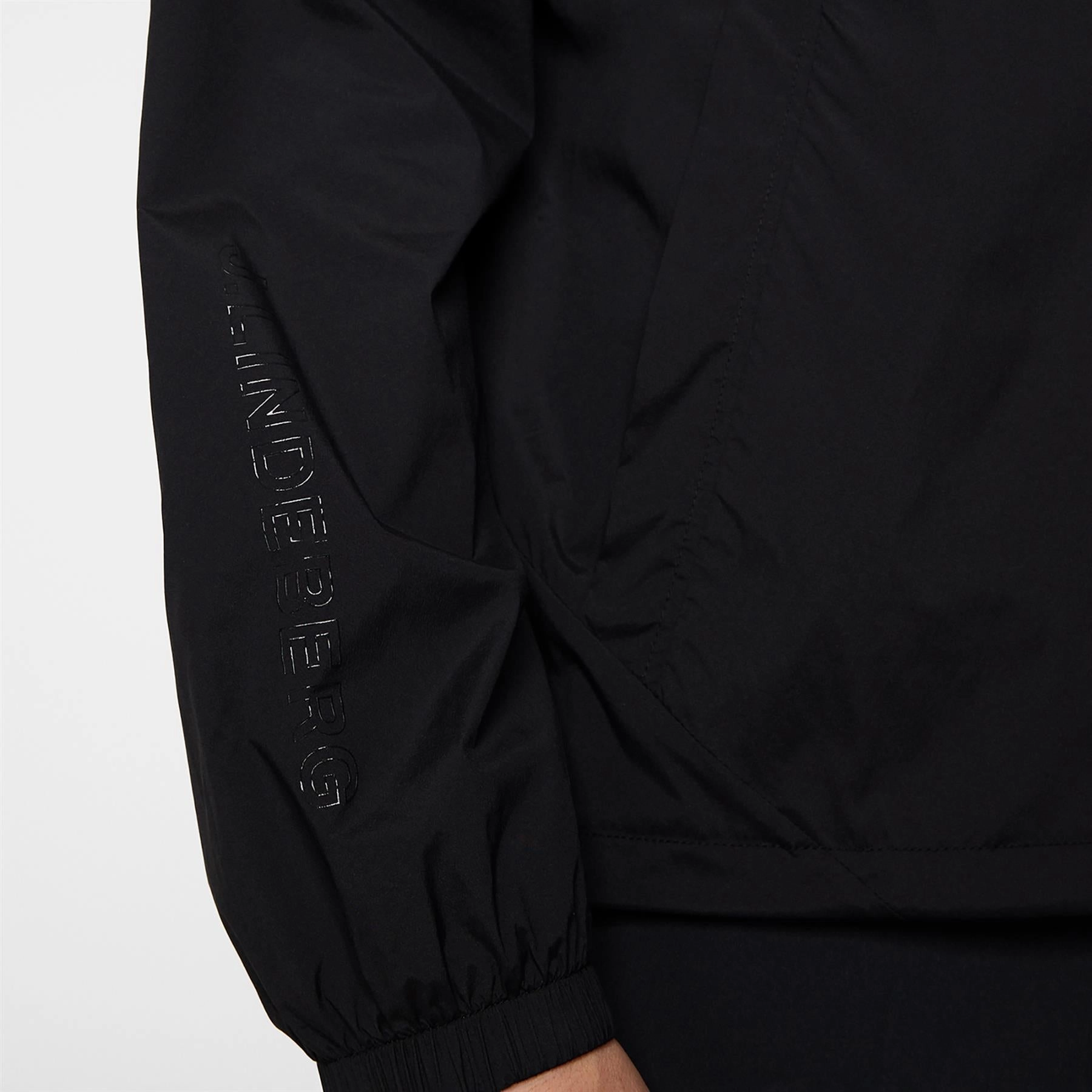JL Pro Crew Neck Windbreaker Black J.Lindeberg Golfwear for Men