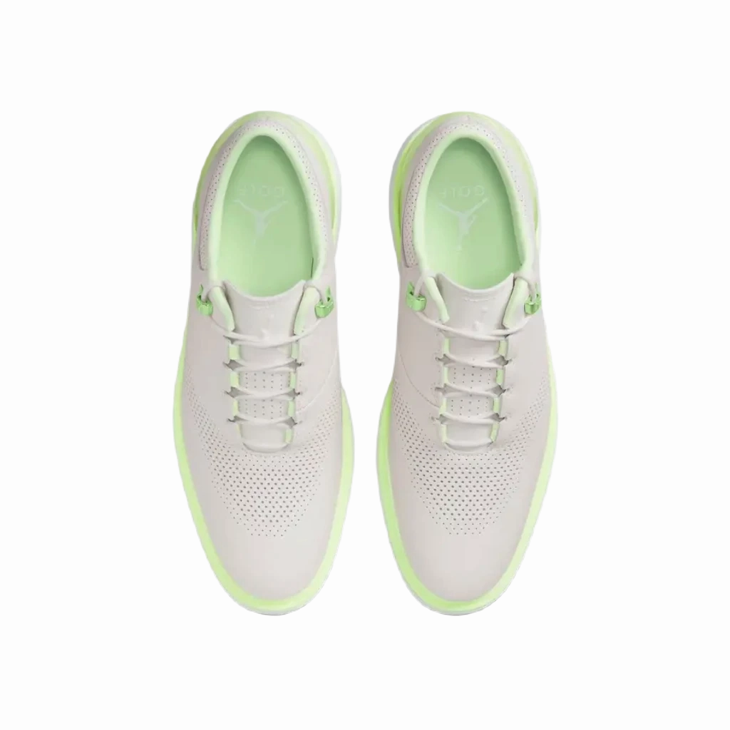 Jordan ADG 4 Men's Golf Shoes - White/Lime Men's Spikeless Golf Shoes