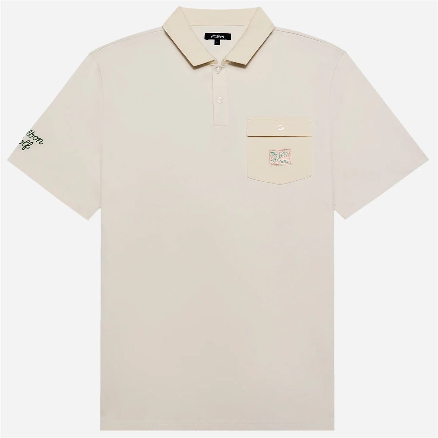 Jovis Solid Polo Ivory Malbon Men's Golf Lifestyle Wear