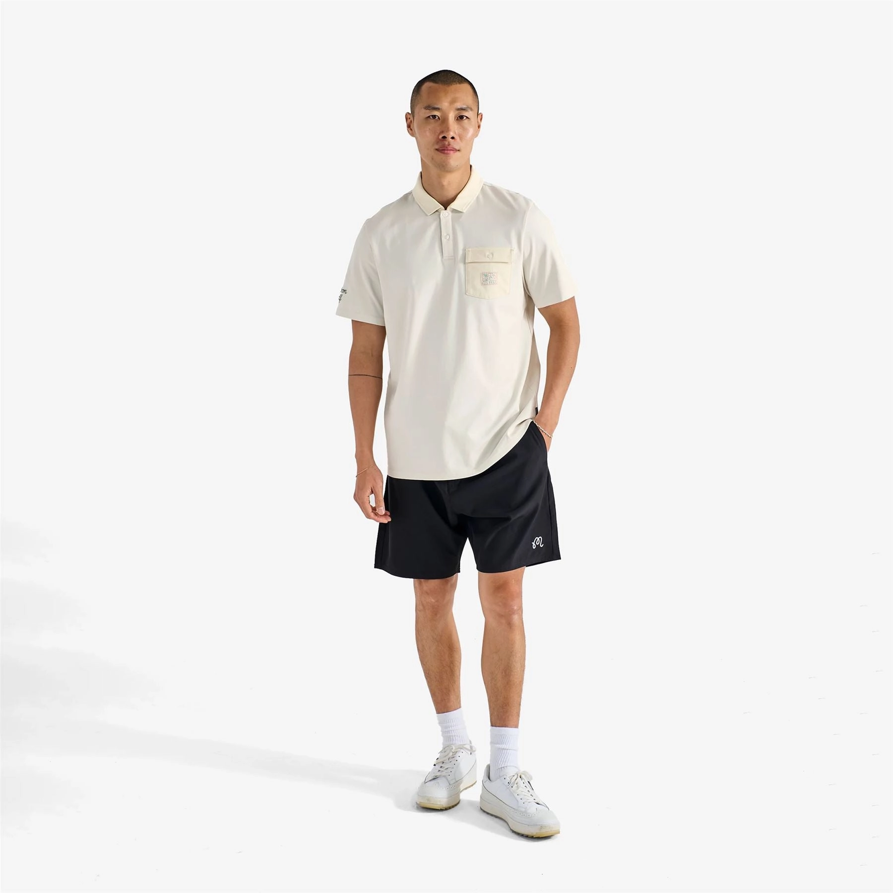 Jovis Solid Polo Ivory Malbon Men's Golf Lifestyle Wear