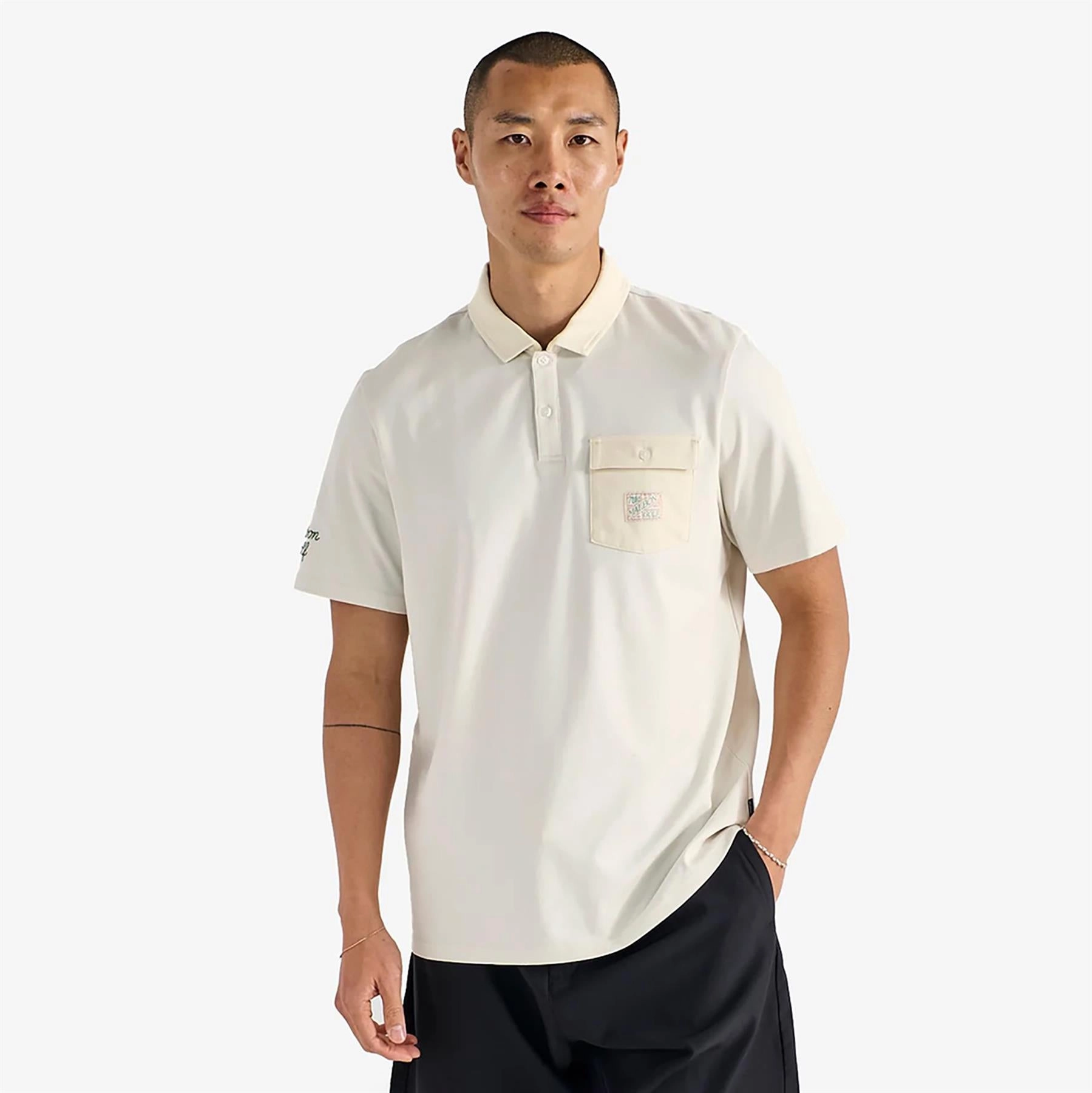 Jovis Solid Polo Ivory Malbon mens golf lifestyle wear