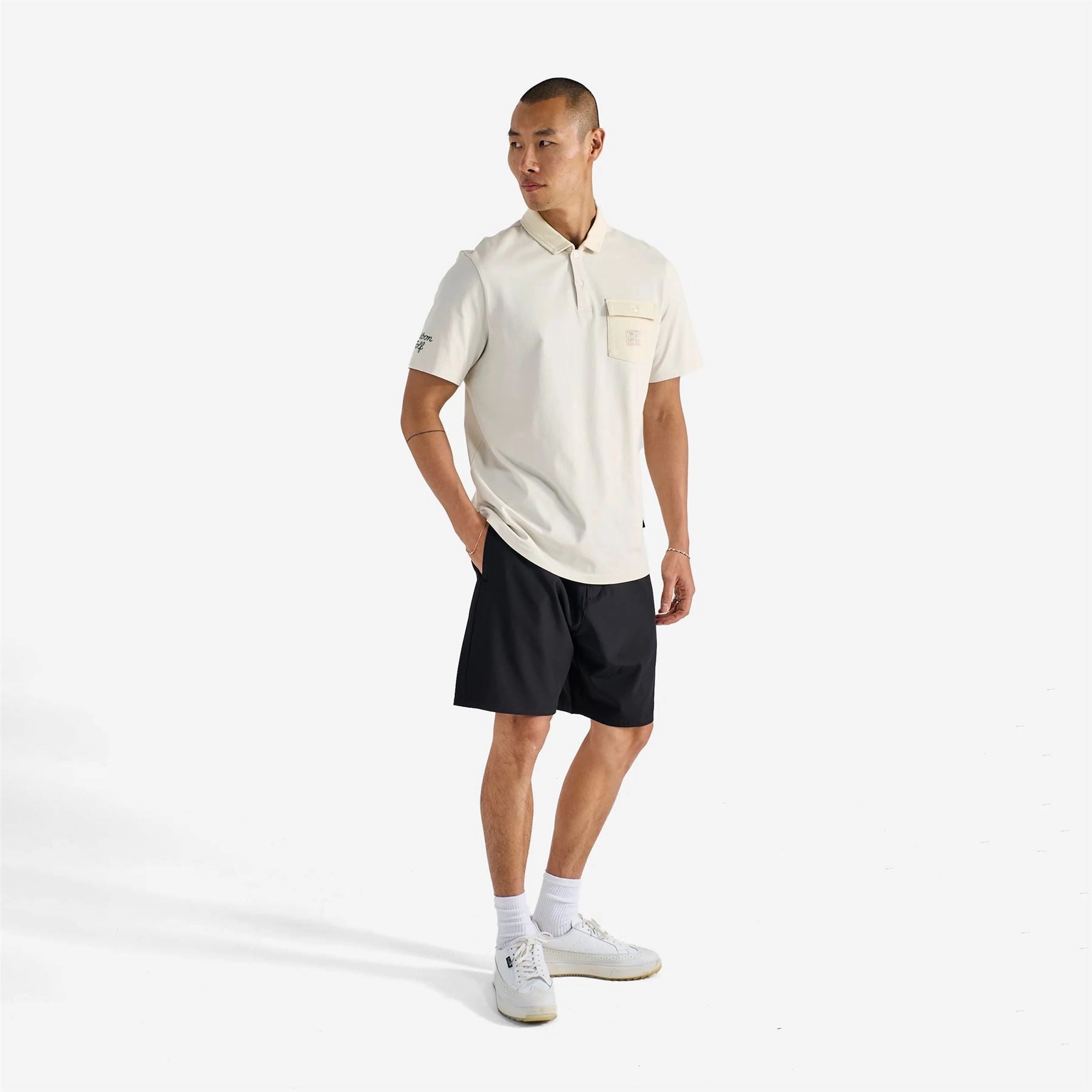 Jovis Solid Polo Ivory Malbon Men's Golf Lifestyle Wear