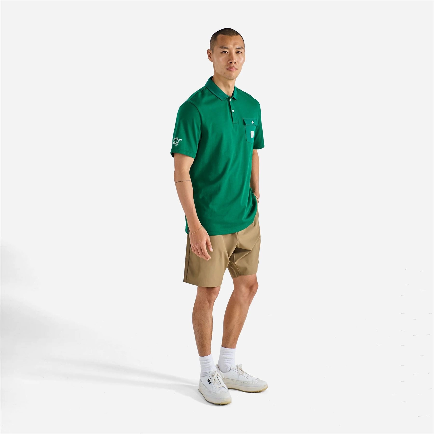 Jovis Solid Polo Kelly Green Malbon Men's Golf Lifestyle Wear