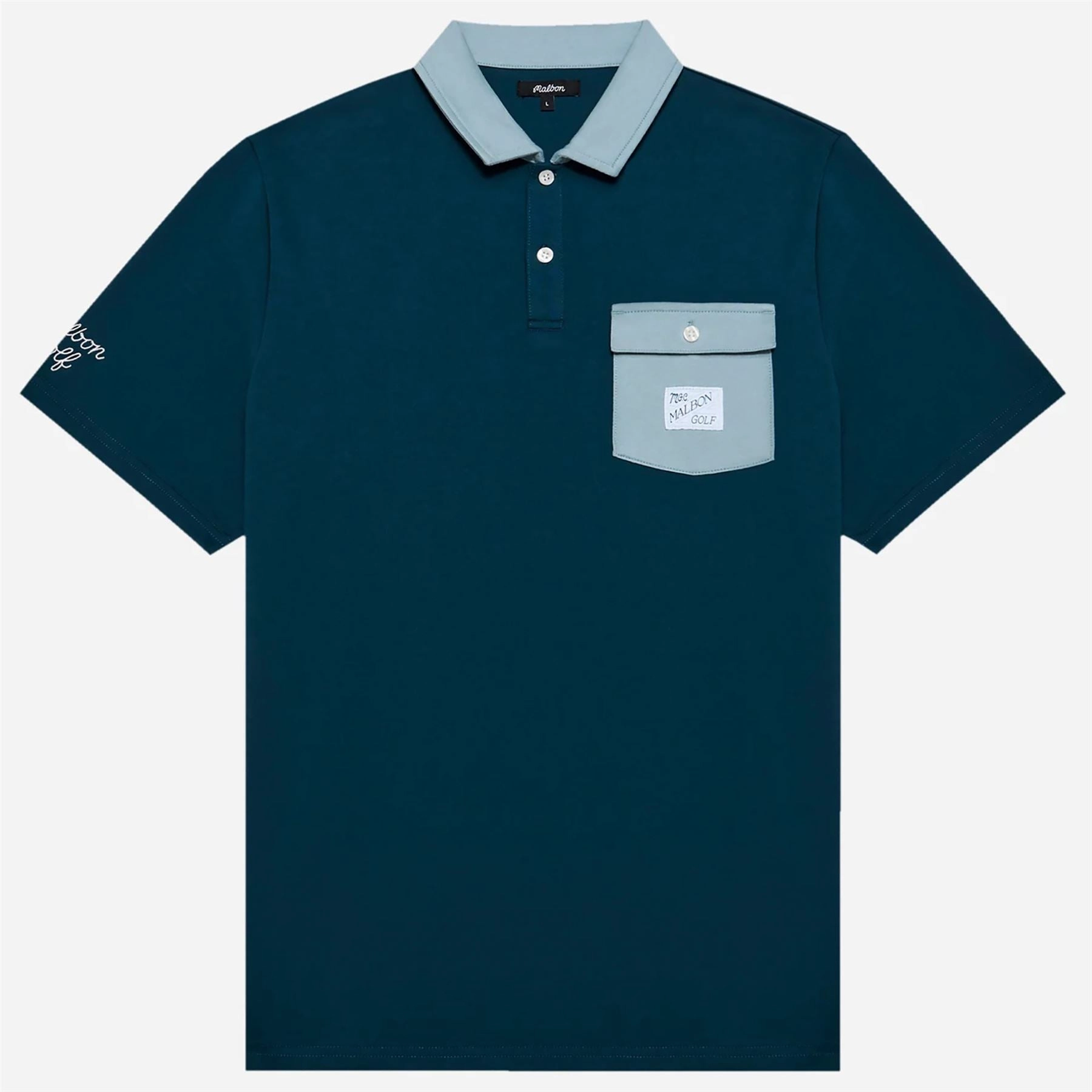 Jovis Solid Polo Ocean Malbon Men's Golf Lifestyle Wear