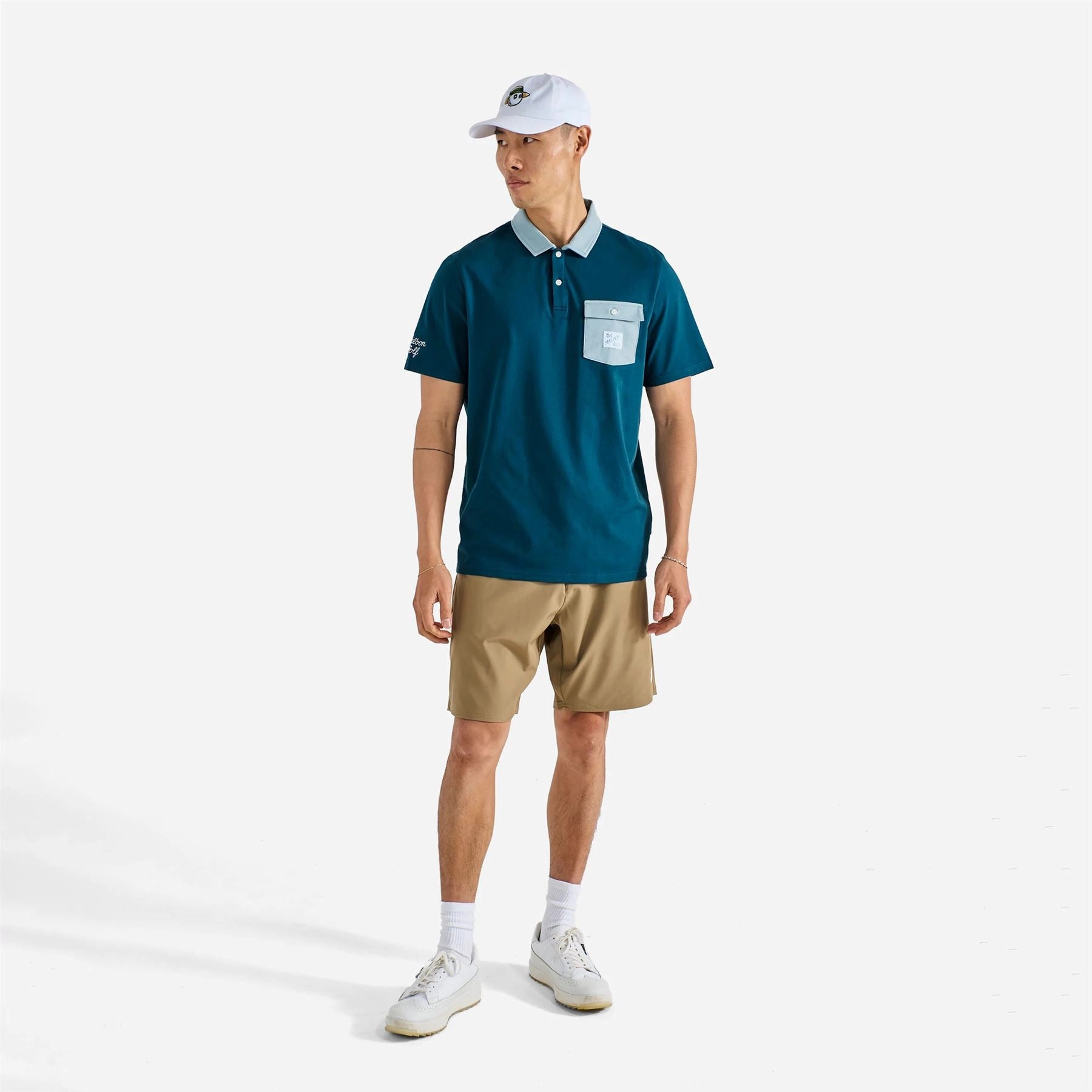 Jovis Solid Polo Ocean Malbon Men's Golf Lifestyle Wear