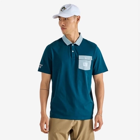 Jovis Solid Polo Ocean Malbon mens golf lifestyle wear