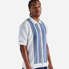 Jude Knit Polo Ivory Malbon mens golf lifestyle wear