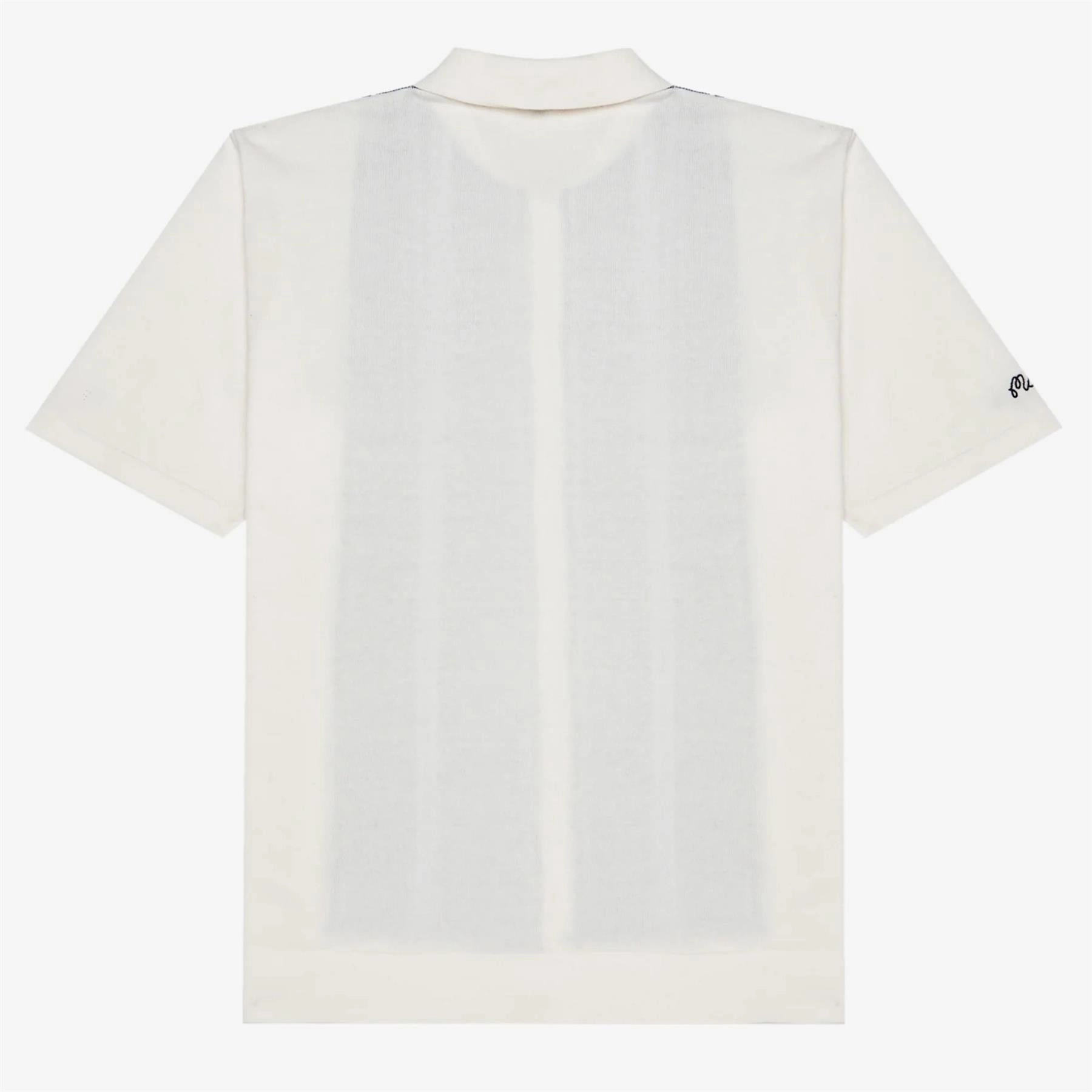 Jude Knit Polo Ivory Malbon Men's Golf Lifestyle Wear