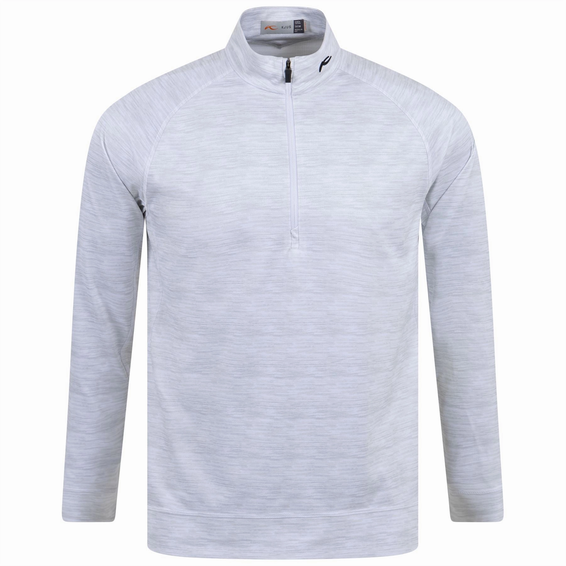 Keano Half Zip Mid Layer White Melange Kjus men's performance outerwear