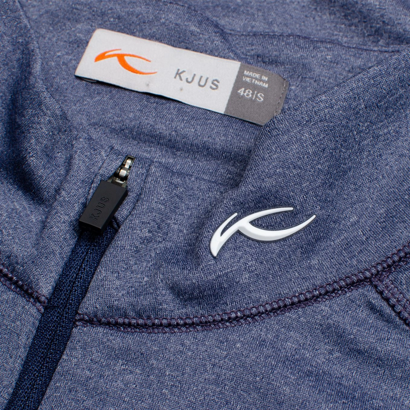 Keano Half Zip Regular Fit Mid Layer Atlanta Blue Melange KJUS Men's Performance Clothing
