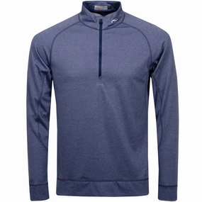 Keano Half Zip Regular Fit Mid Layer Atlanta Blue Melange Kjus men's performance outerwear