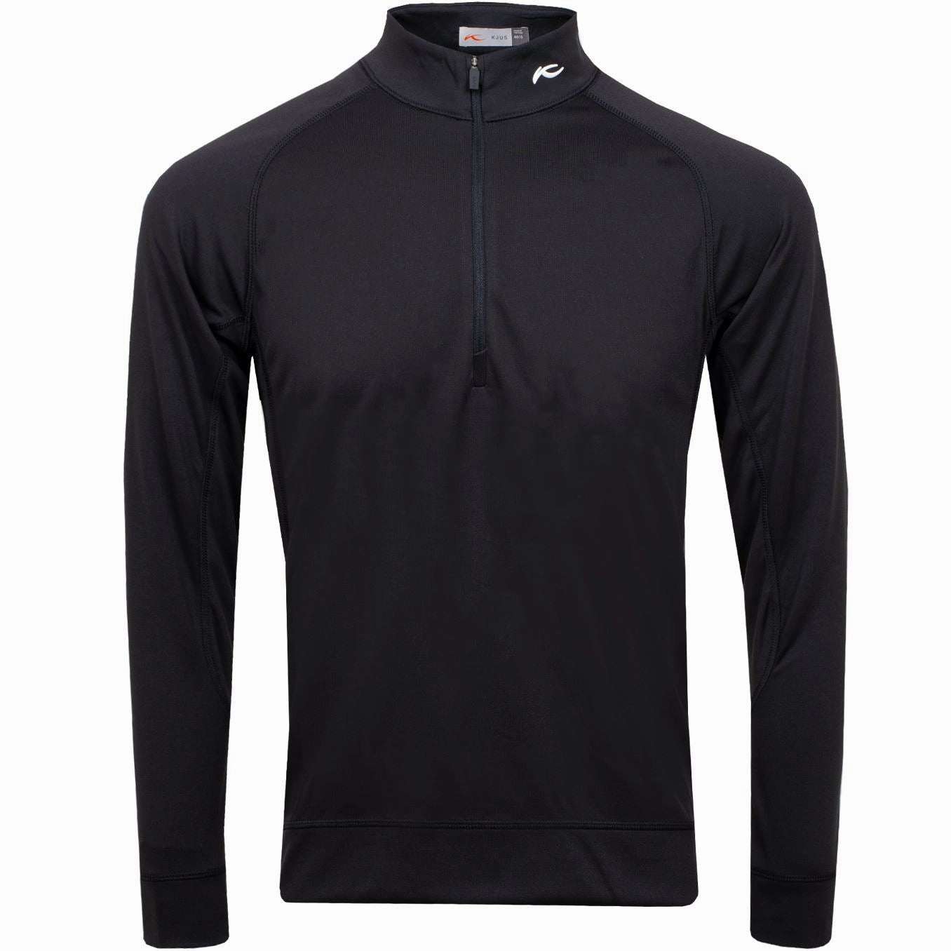 Keano Half Zip Regular Fit Mid Layer Black Melange Kjus men's performance outerwear