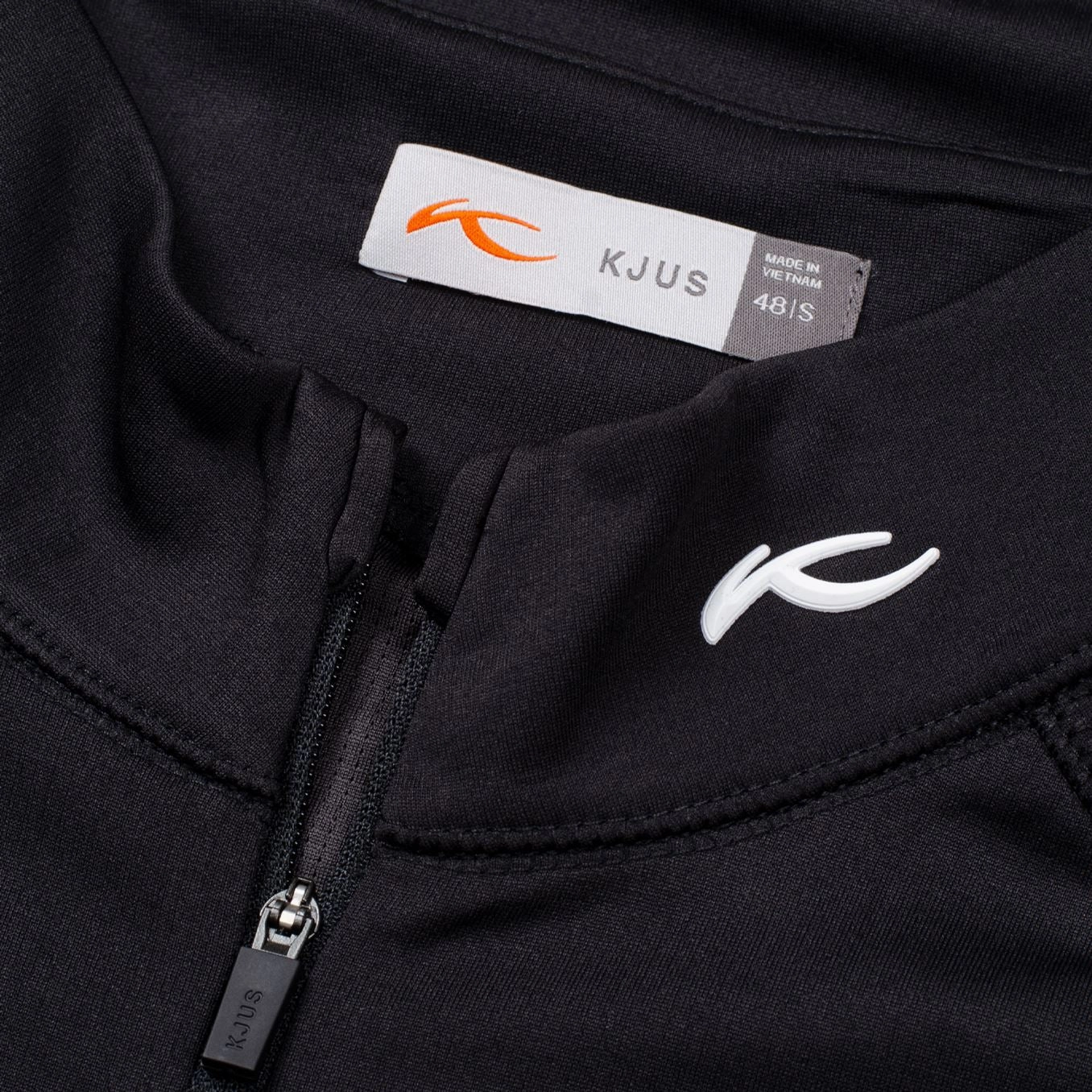 Keano Half Zip Regular Fit Mid Layer Black Melange KJUS Men's Performance Clothing