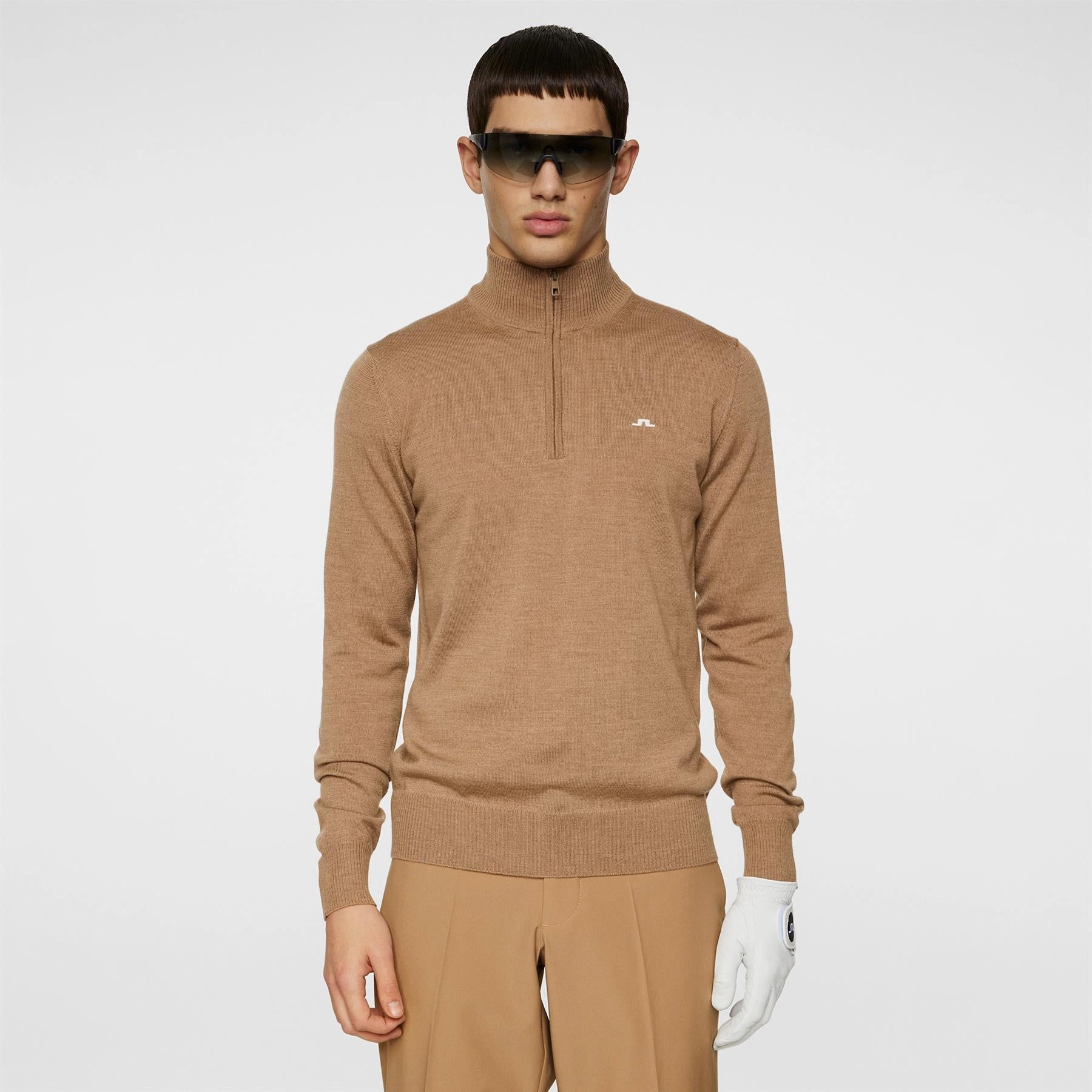 Kian Quarter Zip Golf Sweater Tigers Eye Premium J.Lindeberg menswear