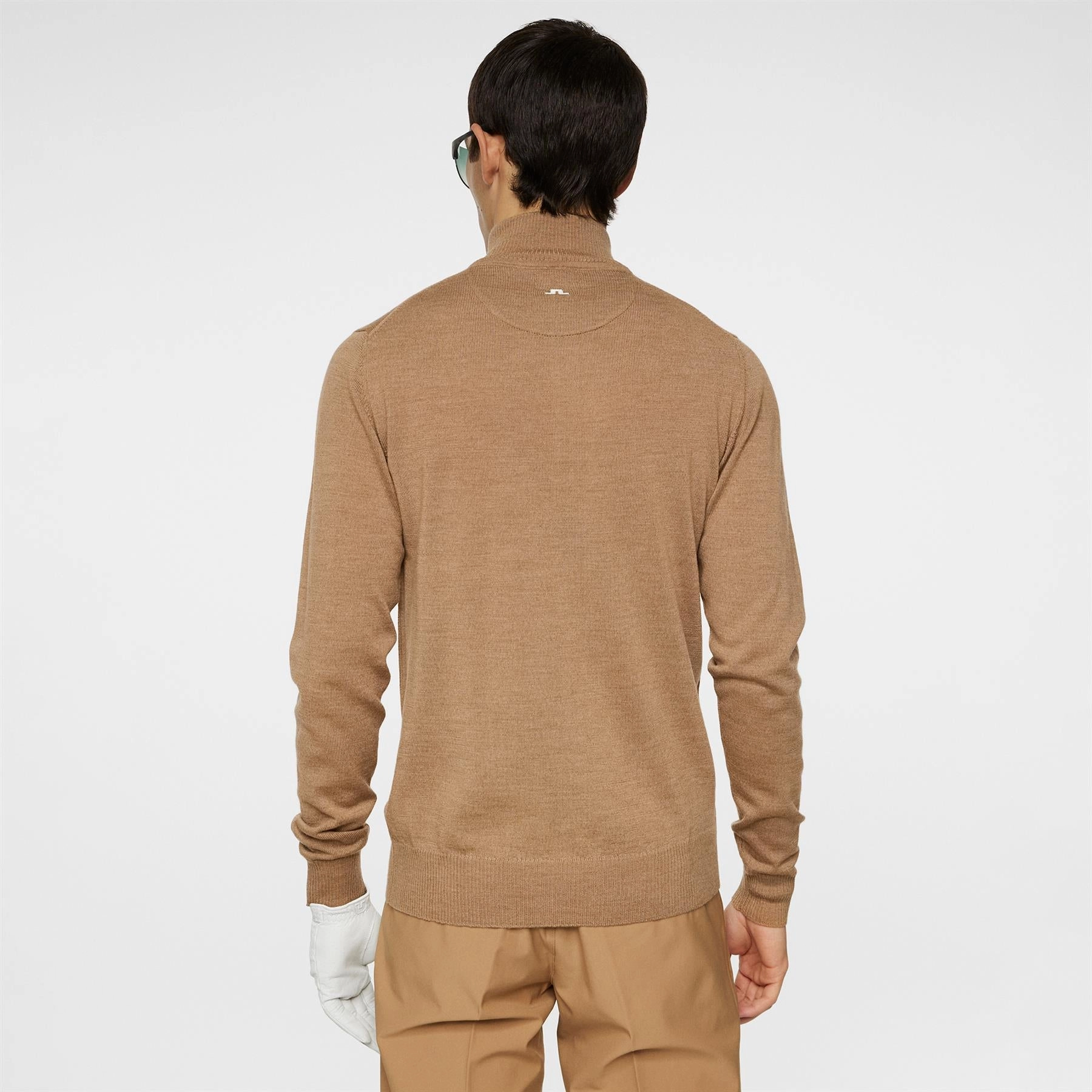 Kian Quarter Zip Golf Sweater Tigers Eye J.Lindeberg Golfwear for Men