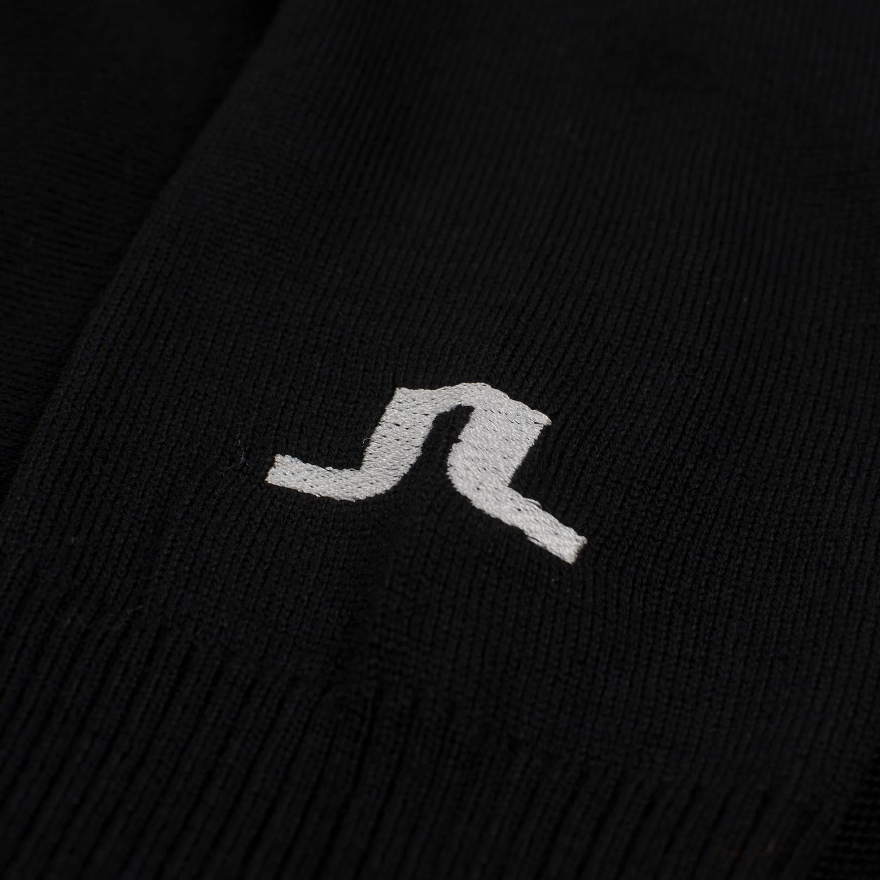 Kian Zipped Golf Sweater Black J.Lindeberg Golfwear for Men
